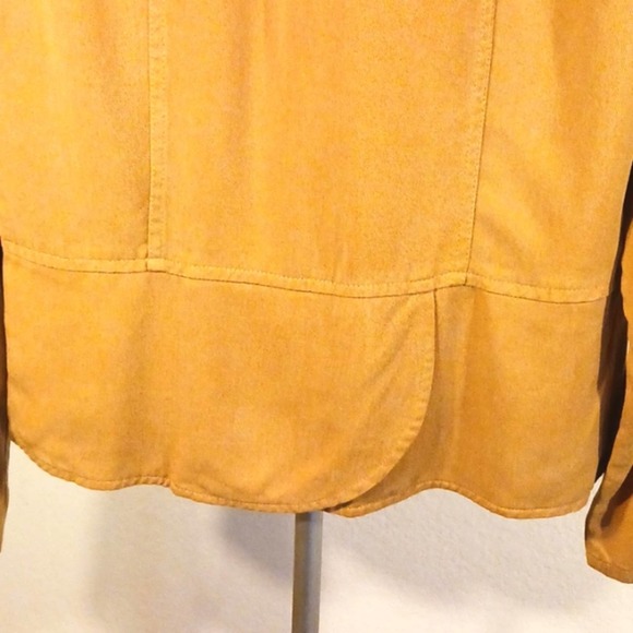 Coldwater Creek Jacket Sz S Mustard Yellow SPORTY Boho Bohemian Preppy Riding - Picture 9 of 16
